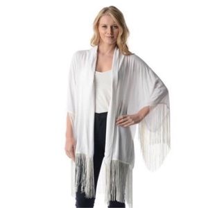 Haute Society Cattle Skull Boho Fringed Kimono S/M